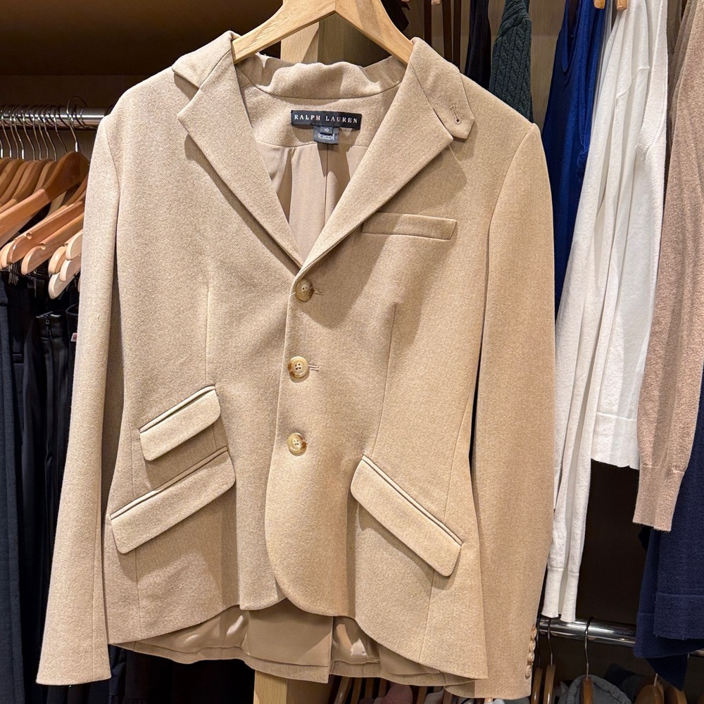 Ralph Lauren Beige Blazer with Button Detail